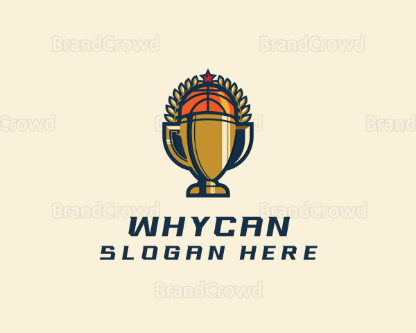 Basketball Tournament Trophy Logo