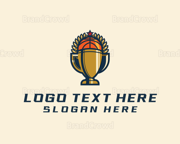 Basketball Tournament Trophy Logo