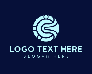 Game Developer - Abstract Tech Letter C logo design