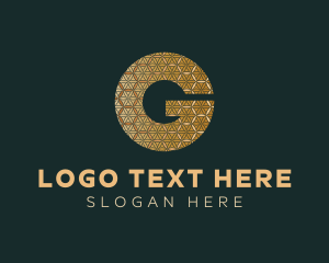 Barber - Gold Luxury Letter G logo design