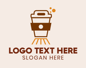 Beverage - Coffee Cafe Train logo design