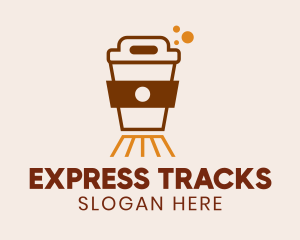 Train - Coffee Cafe Train logo design