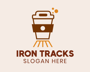 Railroad - Coffee Cafe Train logo design