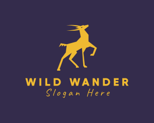 Gold Wild Stag logo design