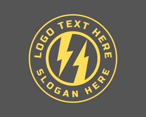 Lightning - Electric Energy Voltage logo design