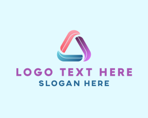 Network - Colorful Triangle Cycle logo design