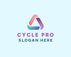 Colorful Triangle Cycle logo design