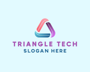 Colorful Triangle Cycle logo design