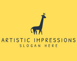 Wildlife Giraffe Animal logo design