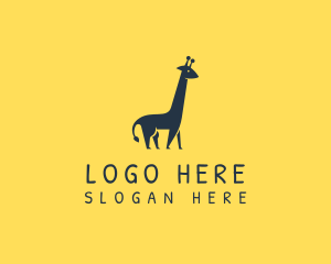Preschool - Wildlife Giraffe Animal logo design