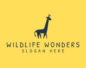 Wildlife Giraffe Animal logo design