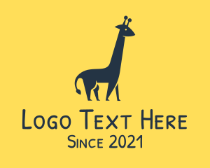 Wildlife Center - Wildlife Giraffe Animal logo design