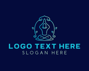 Yoga Meditation Pose Logo