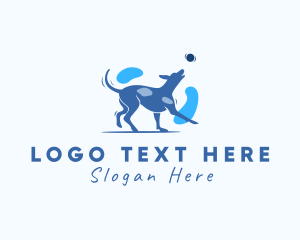 Dog - Playing Dog Pet logo design