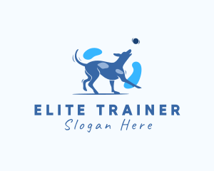 Playing Dog Pet  logo design