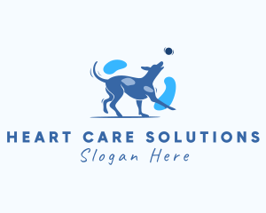 Playing Dog Pet  logo design