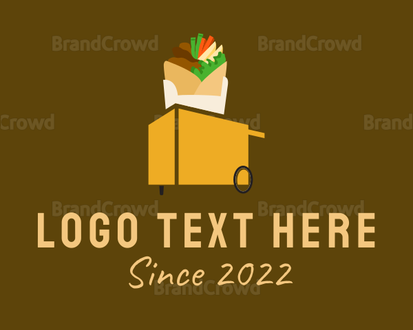 Taco Sandwich Food Cart Logo