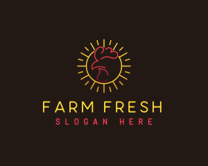 Sun Chicken Farm logo design