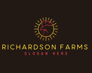 Sun Chicken Farm logo design