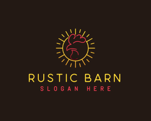 Sun Chicken Farm logo design