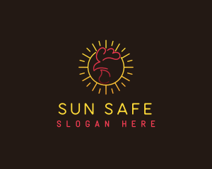 Sun Chicken Farm logo design