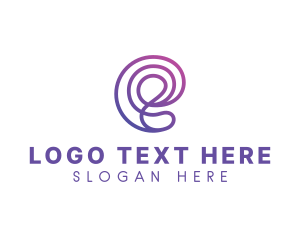 Blue And Purple - Generic App Letter E logo design