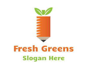 Vegetable - Vegetable Carrot Pencil logo design