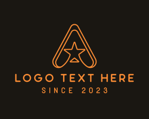 Orange - Generic Star Letter A Firm logo design