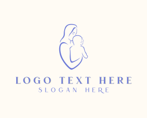 Adoption - Mother Baby Parenting logo design