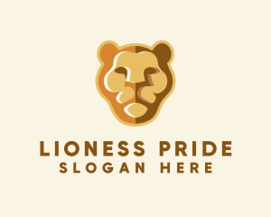 Wild Lioness Face logo design