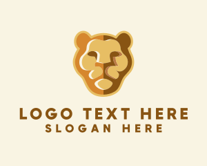Jaguar - Wild Lioness Face logo design