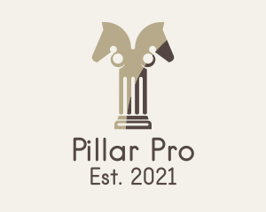 Pillar - Brown Stallion Pillar logo design