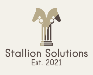 Stallion - Brown Stallion Pillar logo design