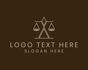 Law Maker - Justice Scale Law Firm logo design