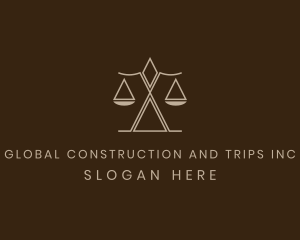 Court House - Justice Scale Law Firm logo design