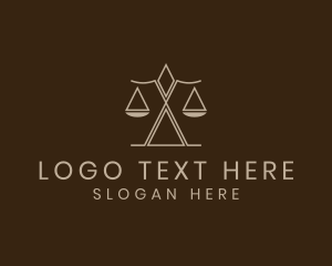 Equilibrium - Justice Scale Law Firm logo design