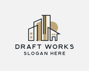 Draft - Architecture Building Structure logo design