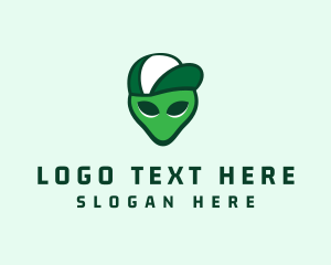 Space - Alien Cap Hat logo design