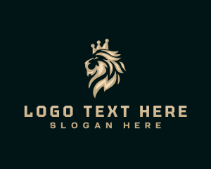 Luxury - Lion Crown Wildlife logo design