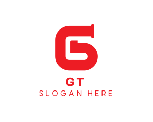 Red Pipe Letter G logo design