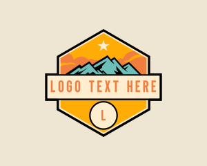 Backpacker - Mountain Getaway Camping logo design