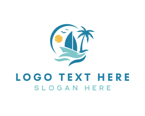 Sailing - Tropical Island Sailing logo design