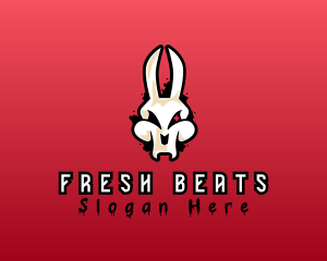 Hiphop - Graffiti Skeleton Gaming Rabbit logo design