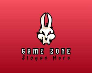 Singer - Graffiti Skeleton Gaming Rabbit logo design