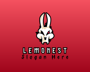Hip Hop - Graffiti Skeleton Gaming Rabbit logo design
