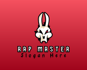 Rap - Graffiti Skeleton Gaming Rabbit logo design