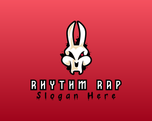 Rap - Graffiti Skeleton Gaming Rabbit logo design