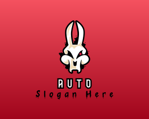 Rapper - Graffiti Skeleton Gaming Rabbit logo design