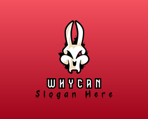 Teenager - Graffiti Skeleton Gaming Rabbit logo design