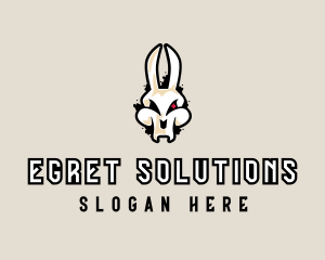 Graffiti Skeleton Gaming Rabbit logo design